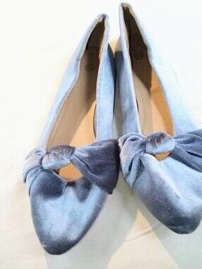Blue Pointy Toe Flats Size 10 For Women